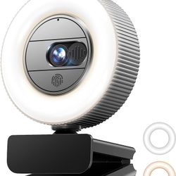 2K Quad HD Webcam + Selfie Ring Light