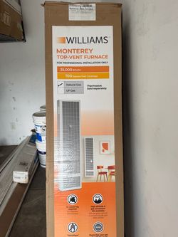 New Williams Monterey 35k Top Vent Wall Heater Furnace 35,000 btu Natural Gas