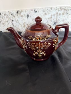 Beautiful Japan Floral Lattice Brown Tea Pot