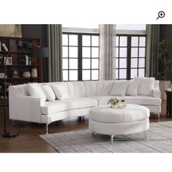 Jeffrery sectional couch with ottoman 