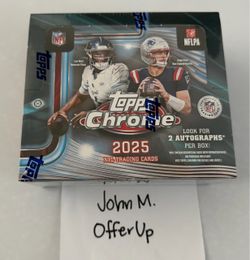 2025 Topps Chrome Football NFL Jumbo Box NEW/SEALED