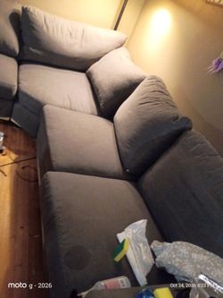 Gray Fabric Sectional Sofa