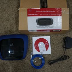 Linksys Network Equipment Package-- E3000 Wireless Router and Multiple Powerline Adapters