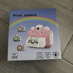 Instant Print Camera for Kids, Children Printable Camera 2.4inch Autofocus 180 Degree Flipping Lens HD 1080P Digital Video Cameras for Toddler with 3 