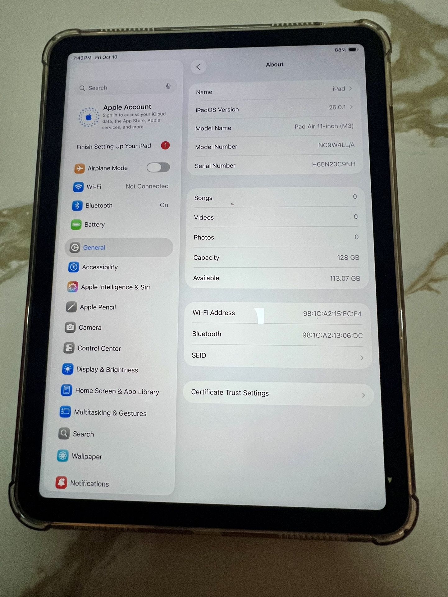 2025 Apple iPad Air 11 Inch m3 Chip