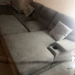 2 Piece Sectional + Storage Bin