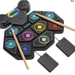 Electronic Drum Kit Portable 9-Pad Roll-Up