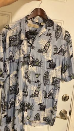 Island Republic Hawaiian Camp Shirt Large Tiki Beach Aloha Button Up