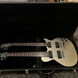 DEAN EVO DN76 DOUBLE NECK GUITAR W/ DELUXE DEAN HARDSHELL MAKE OFFER