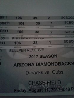 Friday night Cubs vs Dbacks