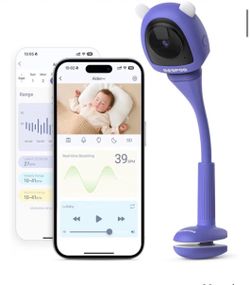 Baby Camera Monitor for AI Solution for Breathing Tracker, 2K HD Baby Monitor with Camera with Audio Video, Night Vision, Smartphone App, 2-Way Audio,