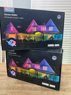 Govee Permanent Outdoor Lights, Smart RGBIC Outdoor Lights with 75 Scene Modes, 150ft with 108 LED Lights, IP67 Waterproof for Patio Decorations, Work