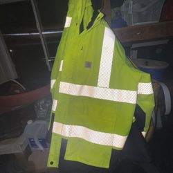 High Vis Carhartt Rain Coat 