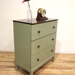 Sage Green Wood Dresser 