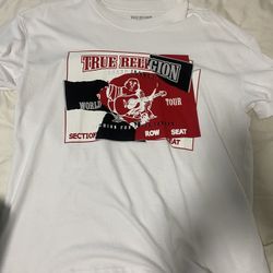 Black White And Red Brand New True religion T Shirt 