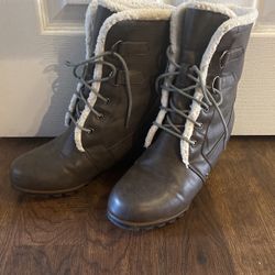 Woman Snow Boots 10 Brown