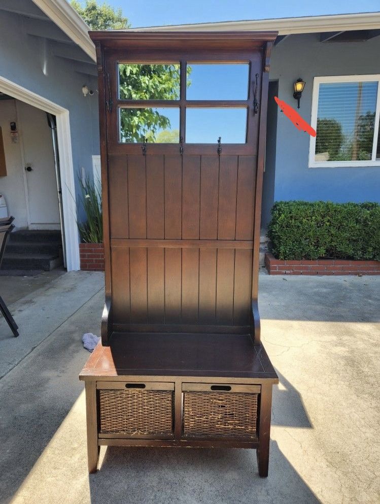 Entryway Hall Tree/Storage Bench/Coat Rack
