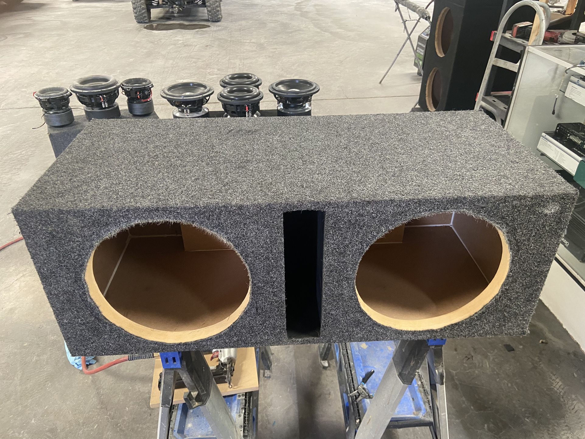 2 12” subwoofer box 1” mdf front baffle 
