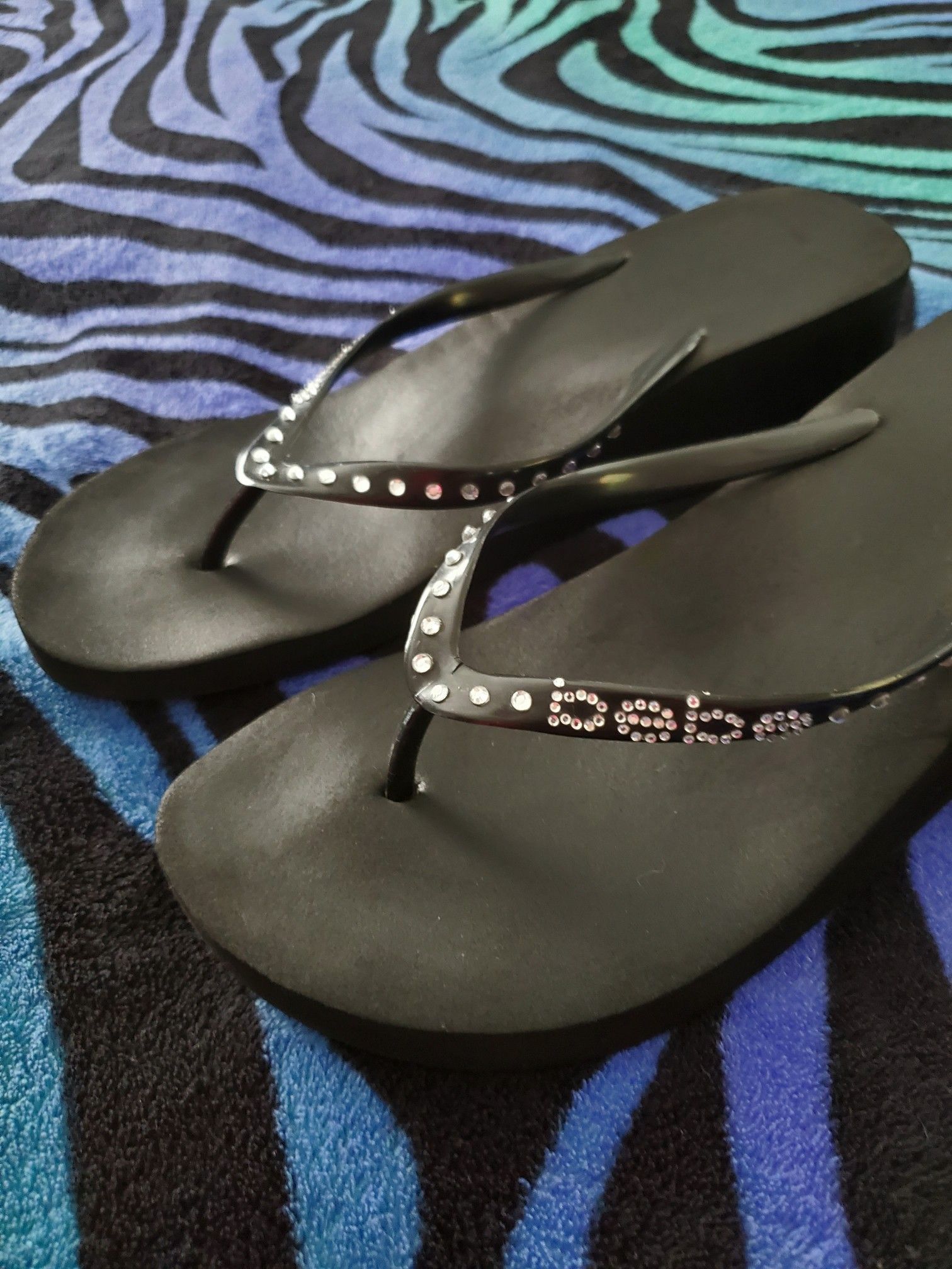 bebe womens wedge sandals Size 8.5
