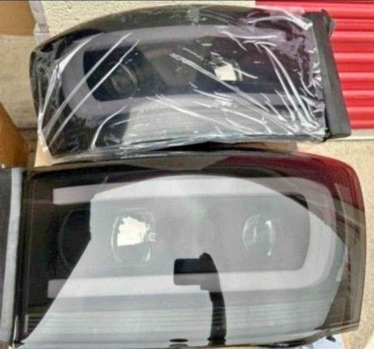 06-08 Dodge Ram LED DRL Projector Headlights Luces Calaveras Micas Faros Focos Faroles Headlamps