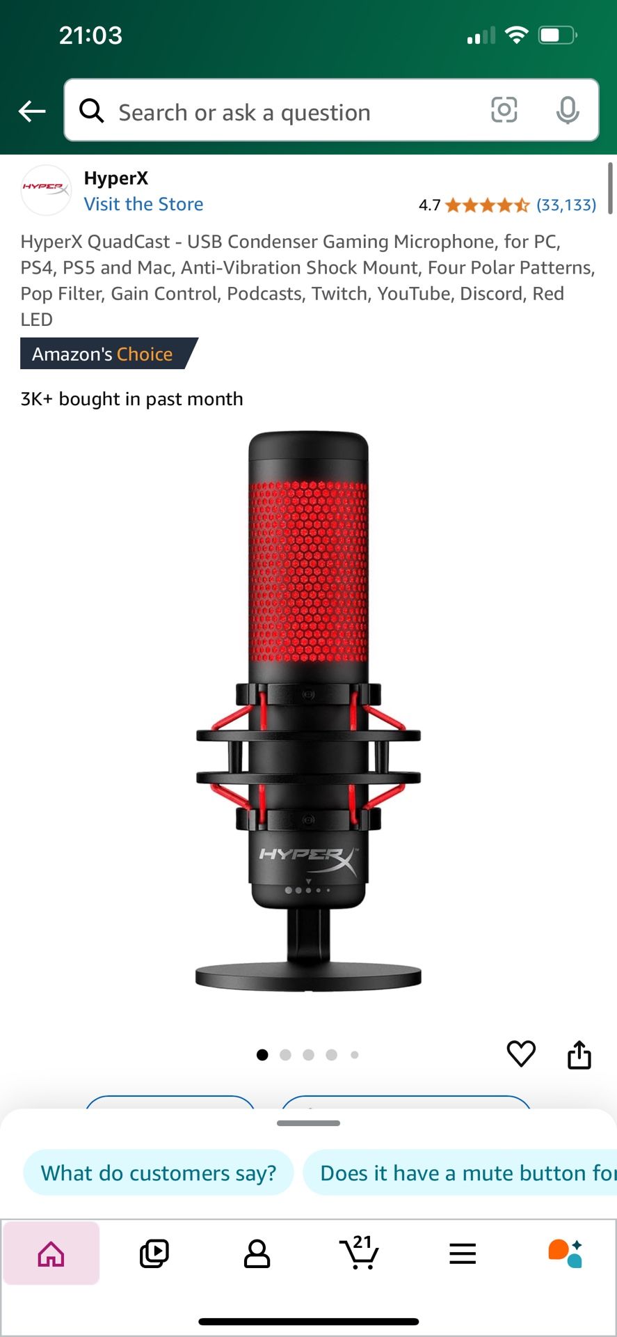 HyperX microphone