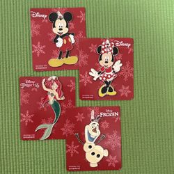 Disney Christmas Holiday Olaf Ariel Mickey Minnie 3” Flat Metal Ornaments New