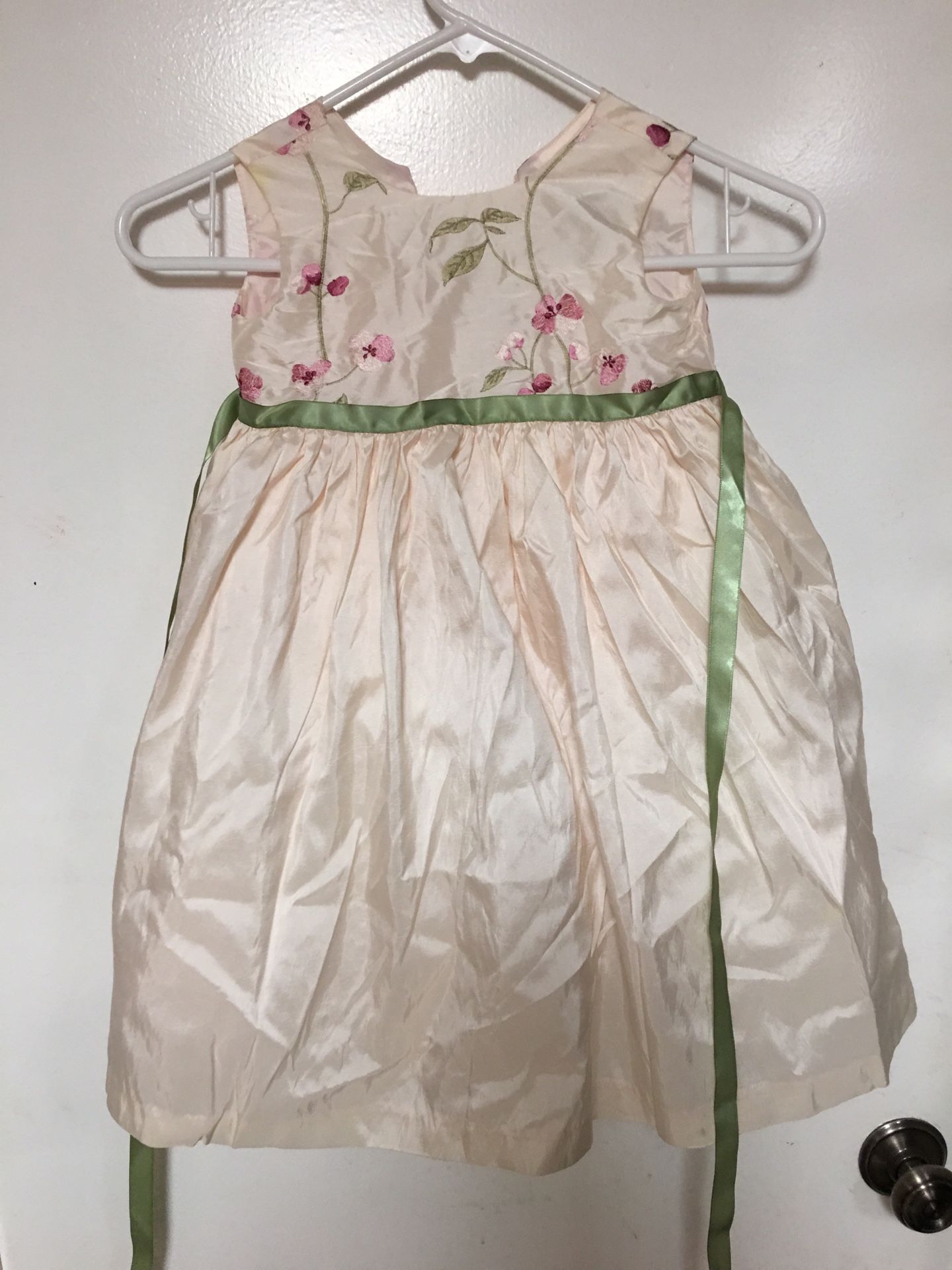 Light pink with flowers little girls dress