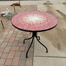 Mosaic tile bistro table
