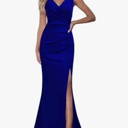 Blue Sleeveless Gown