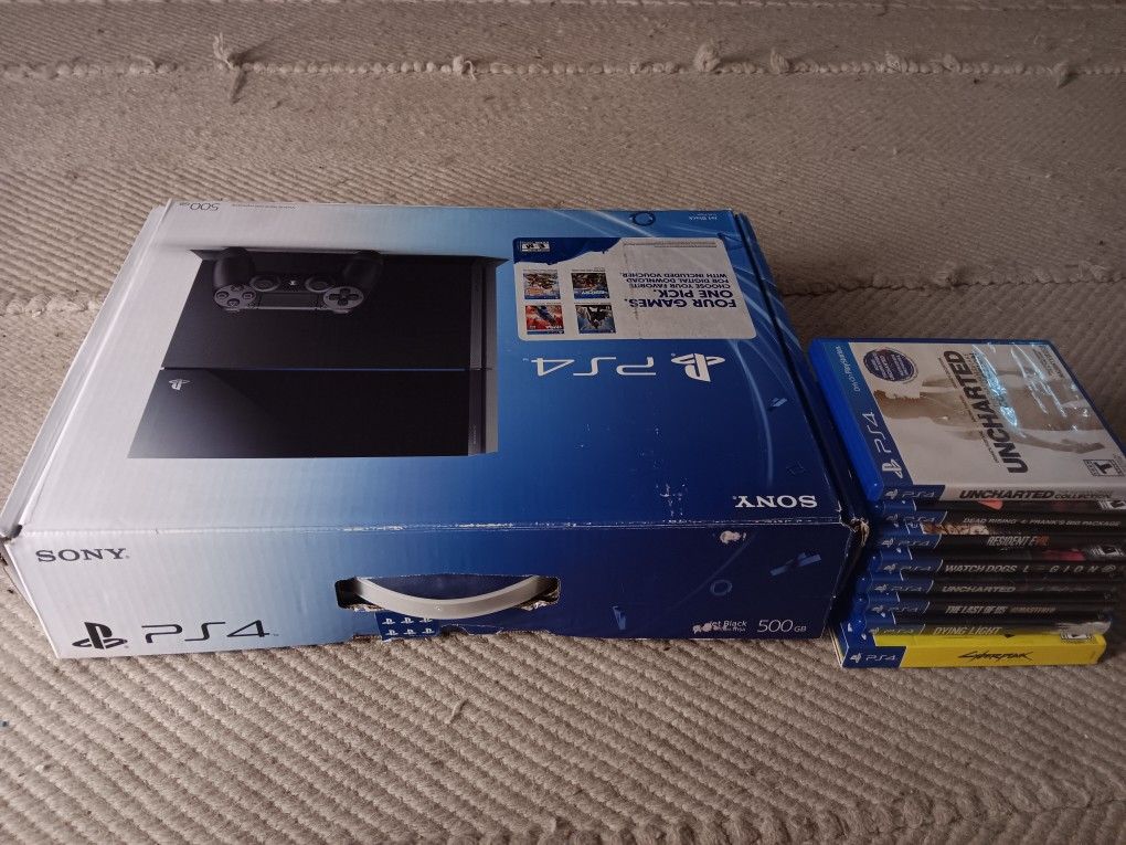 Ps4 500GB ExL Cond 8 Games 1 Ctrl+charger$130