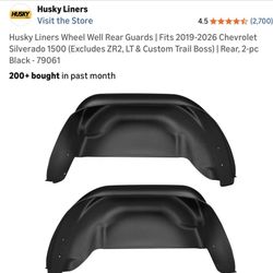2019-2026 Silverado Husky Rear Wheel Well Liners 