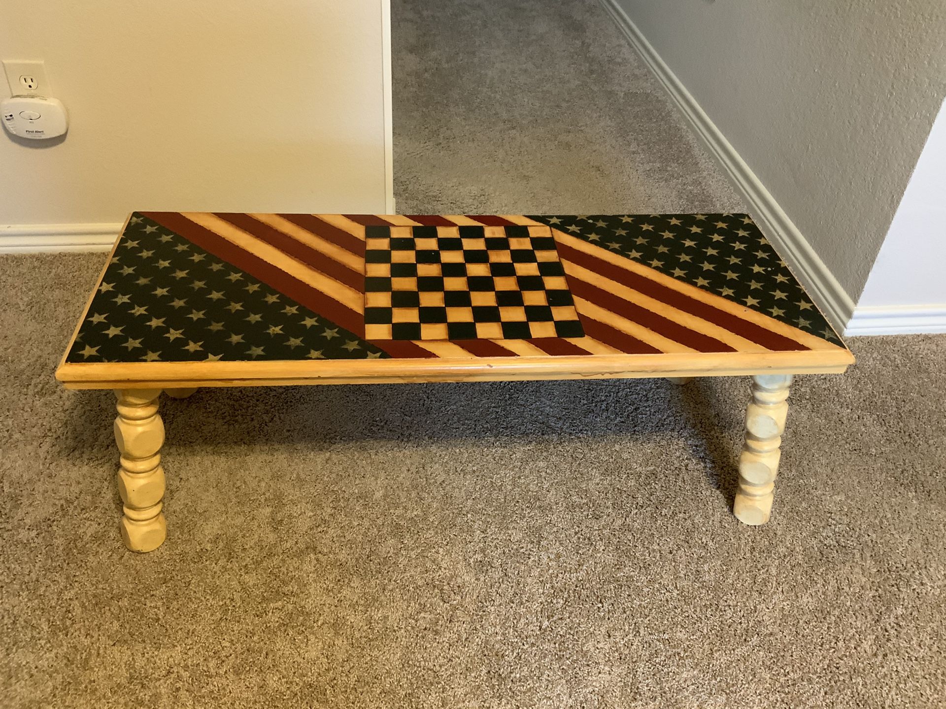 Stars & Stripes Checkerboard Coffee Table
