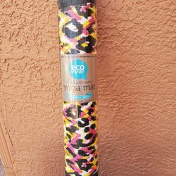 Premium New Yoga Fun Color Print Mat. Brand New Sealed.
