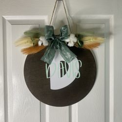 Custom Last Name & Initial Door Hanger 