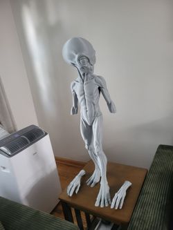 Large Grey Alien Figure Statue