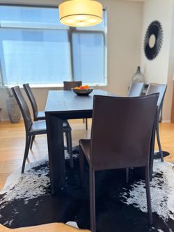 2 Kasala dinning chairs vegan leather in dark brown