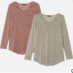AVON STUDIO 1886,  2 Pack Cut Out Tunics L/G (12-14) 