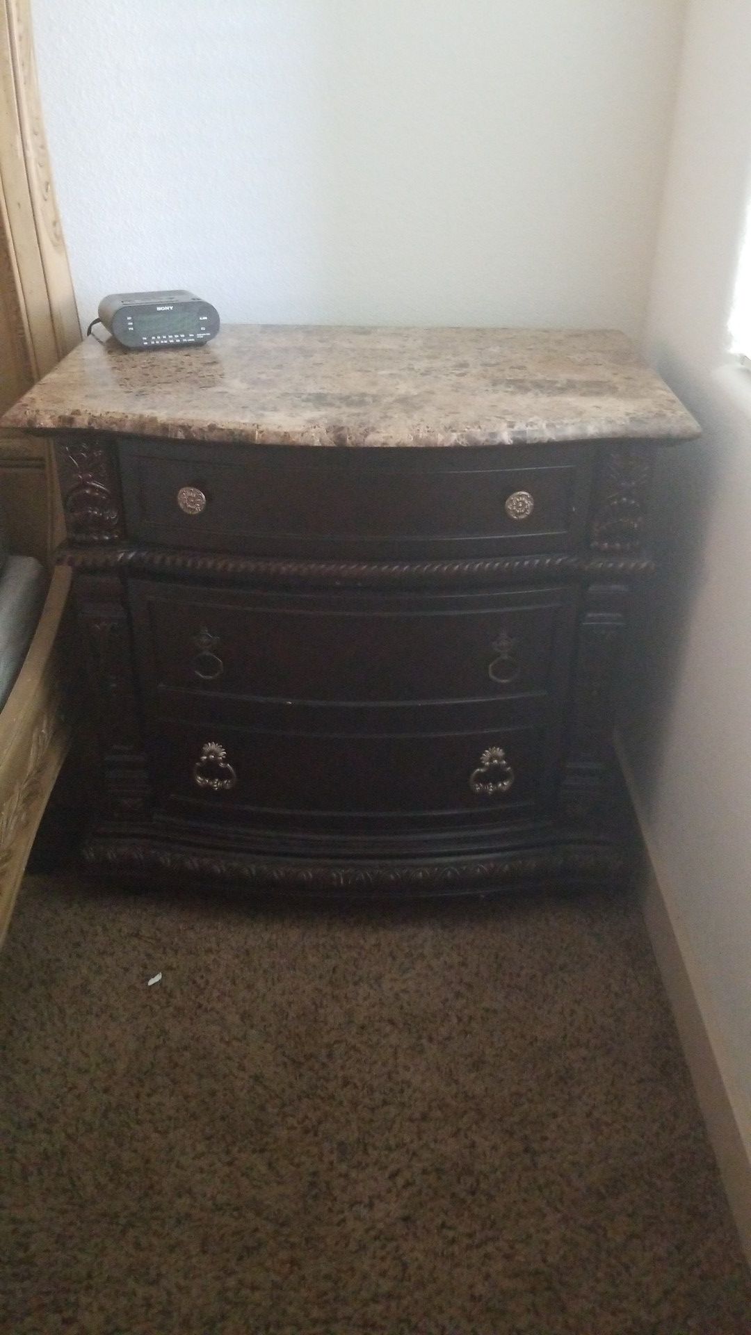 Marble Top Nightstand