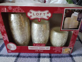 3 Piece LED Candles With 4 Hr. Timer