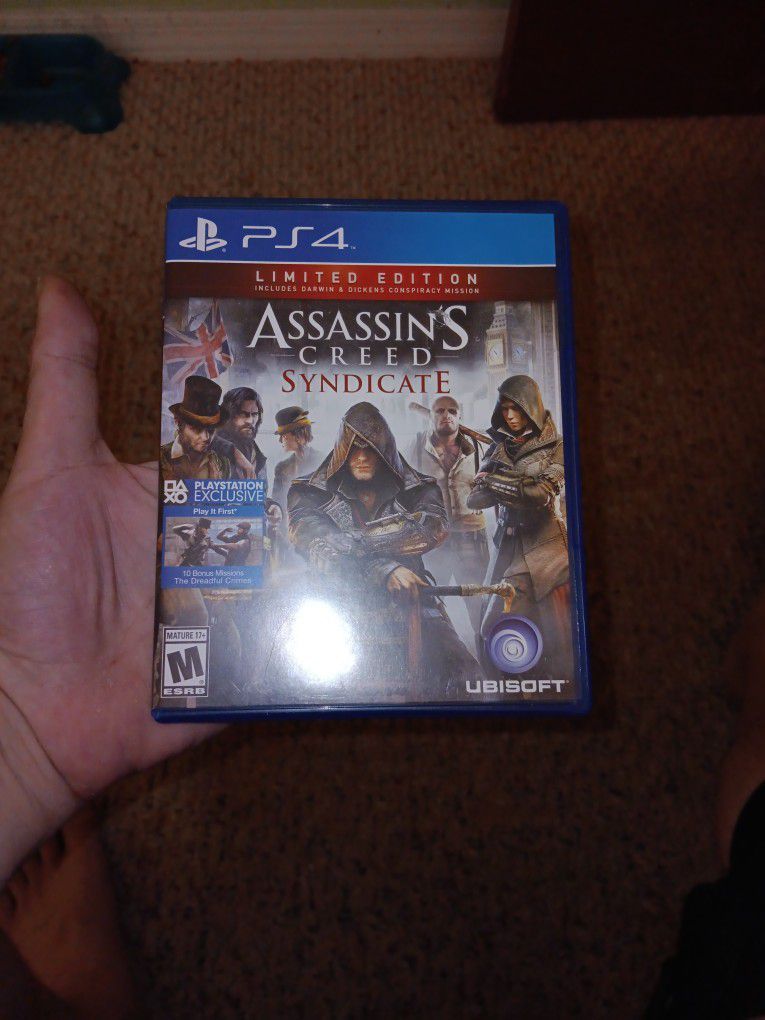 Assassin Creed Syndicate Playstation 4 Video Game In Perfect Condition 