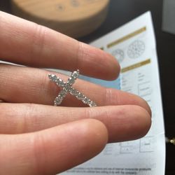 Moissanite Cross Pendant