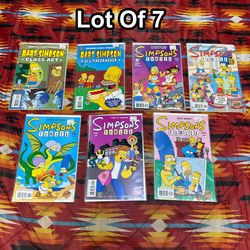Simpsons Comics Lot 7 Comics Bongo Comics #45 #54 #146 #156 #165 #168 #167
