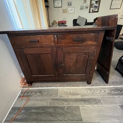 Dark Wooden Buffet Cabinet