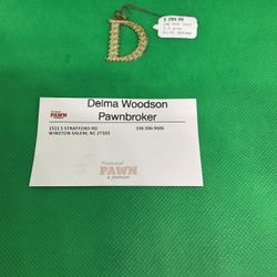 10KT Gold “D” Pendant 