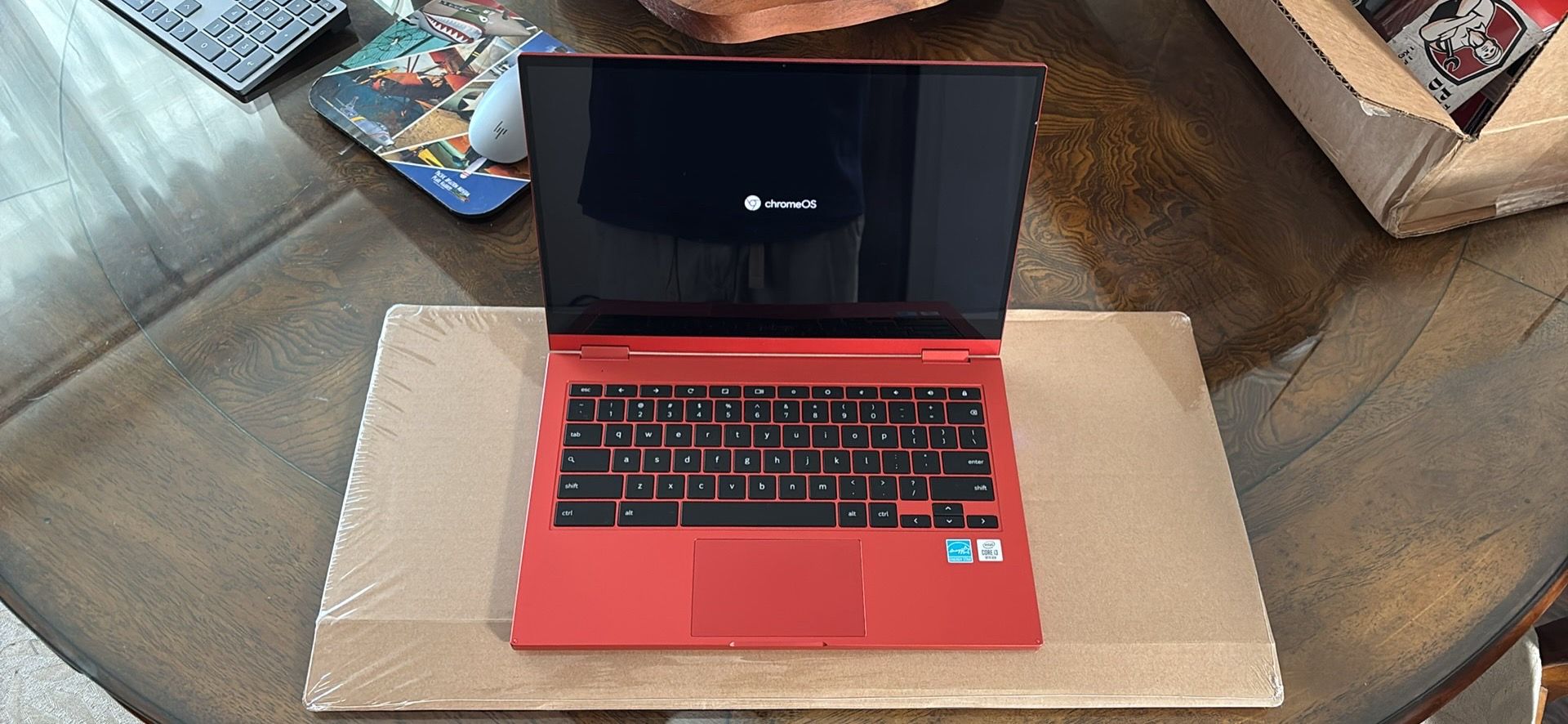 Red Chromebook Laptop