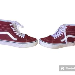 Vans SK8 Hi High Tops 5.5 Burgundy