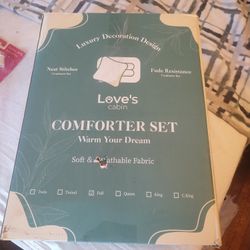 Brand new loves having comforter set warm your dream saw fabric two-piece set firm price $30 bucks