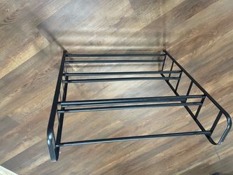 Black Metal 2-Tier Shoe Rack