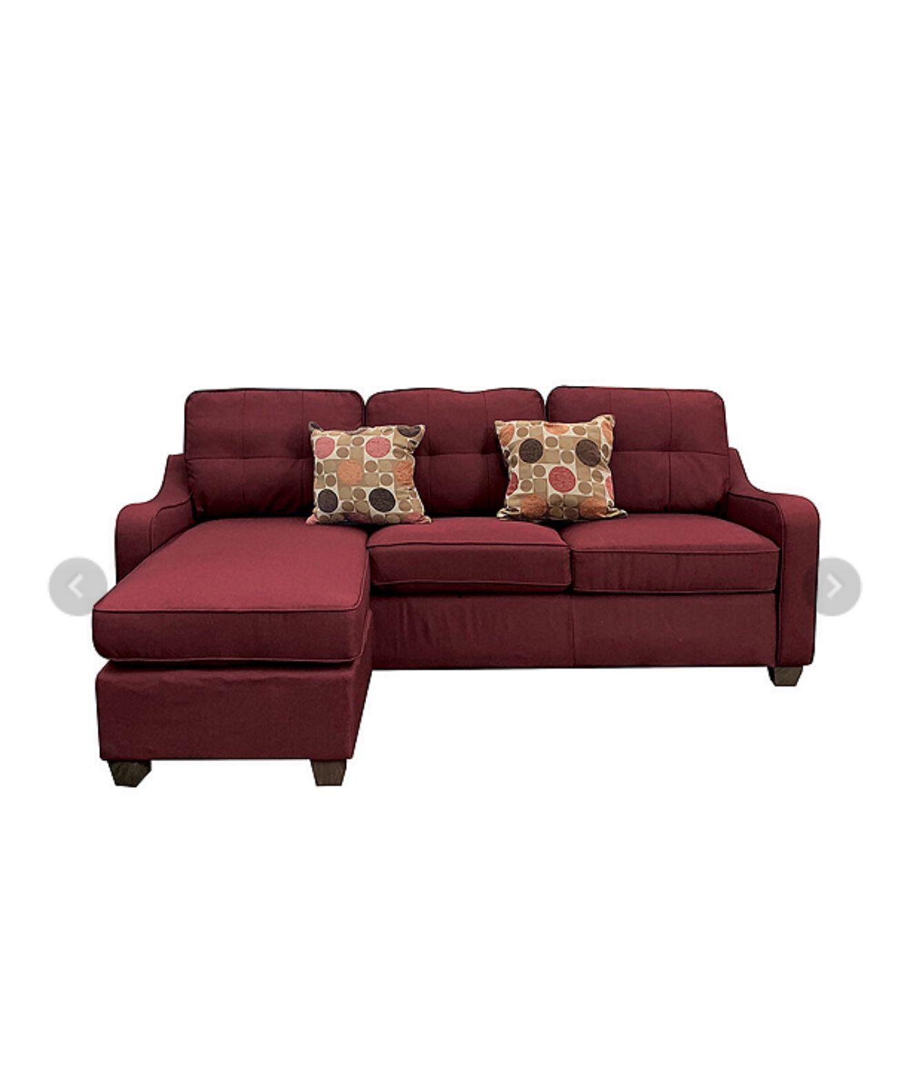 ACME Cleavon II Reversible Sectional Sofa with Pillows