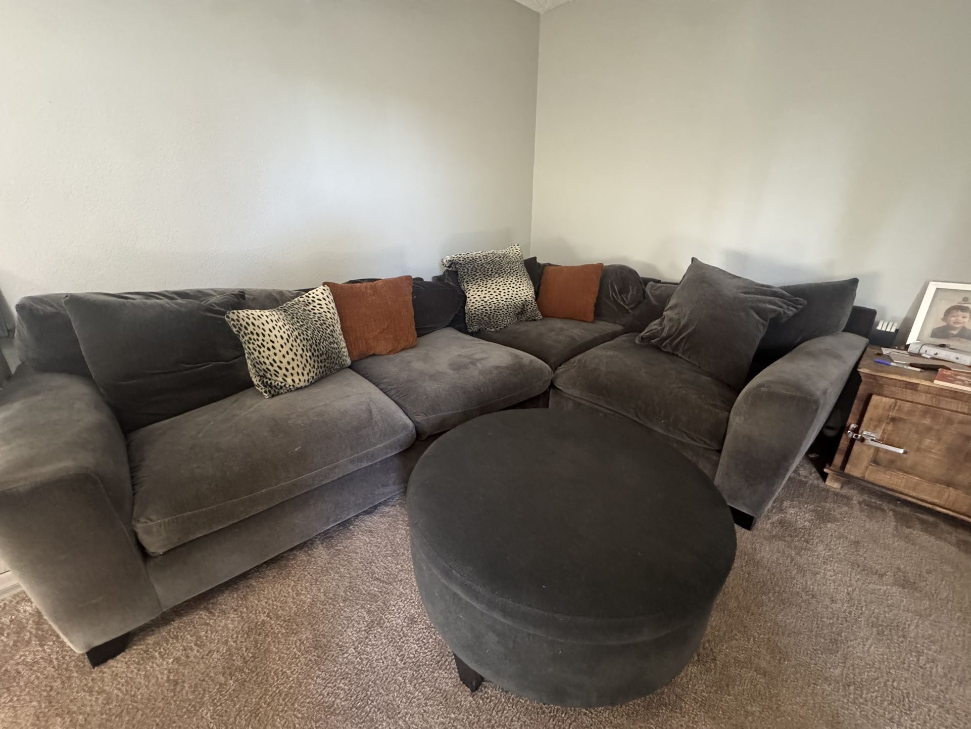 Gray Couch Sectional 